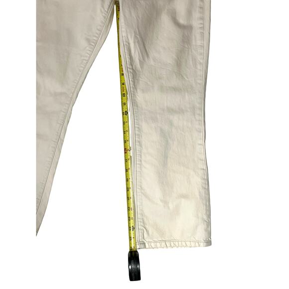 Current/Elliott Cream Utility Straight Leg Jeans Size 31 Off White Denim - Picture 6 of 8